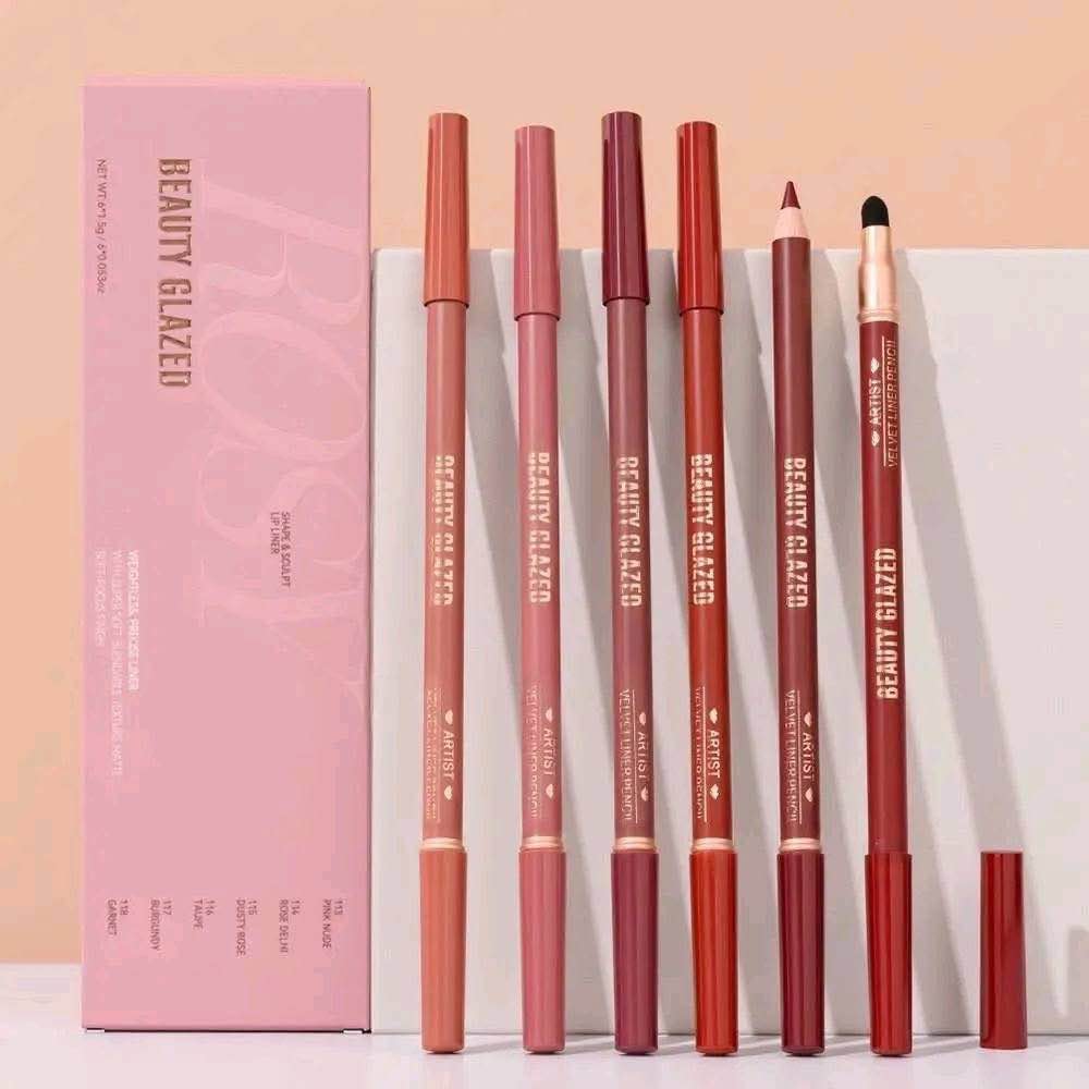 Picture of BEAUTY GLAZED ARTIST VELVET LIPLINER SET ROSY-6 pcs