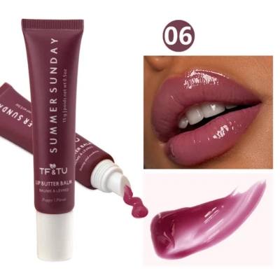 Picture of Fashion Summer Fridays Colour Lip Balm Moisturizing Mirror Lip Gloss Pink cloud Iced Coffee Transparent Lipstick Makeup Care