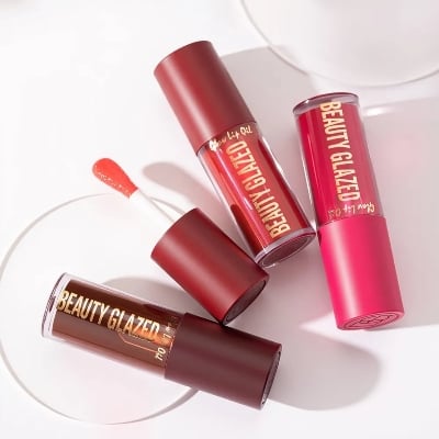 Picture of Beauty Glazed Lip Oil - Hydrating & Plumping Lip Balm with Plant-Based Squalane, Glossy Finish, Matte Finish, All Light Beige Types, Natural Lip Plump Essence-1pcs