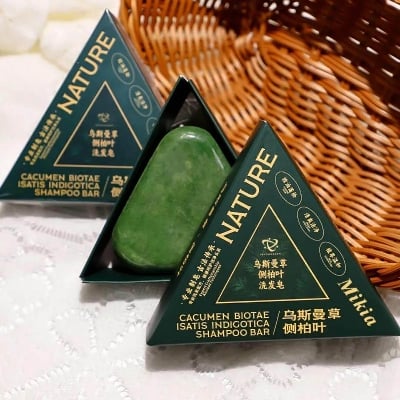 Picture of Seven Nature Green Soap Shampoo Bar – Natural Organic Plant-Based Care, Reduces Hair Fall & Strengthens Hair 50gm