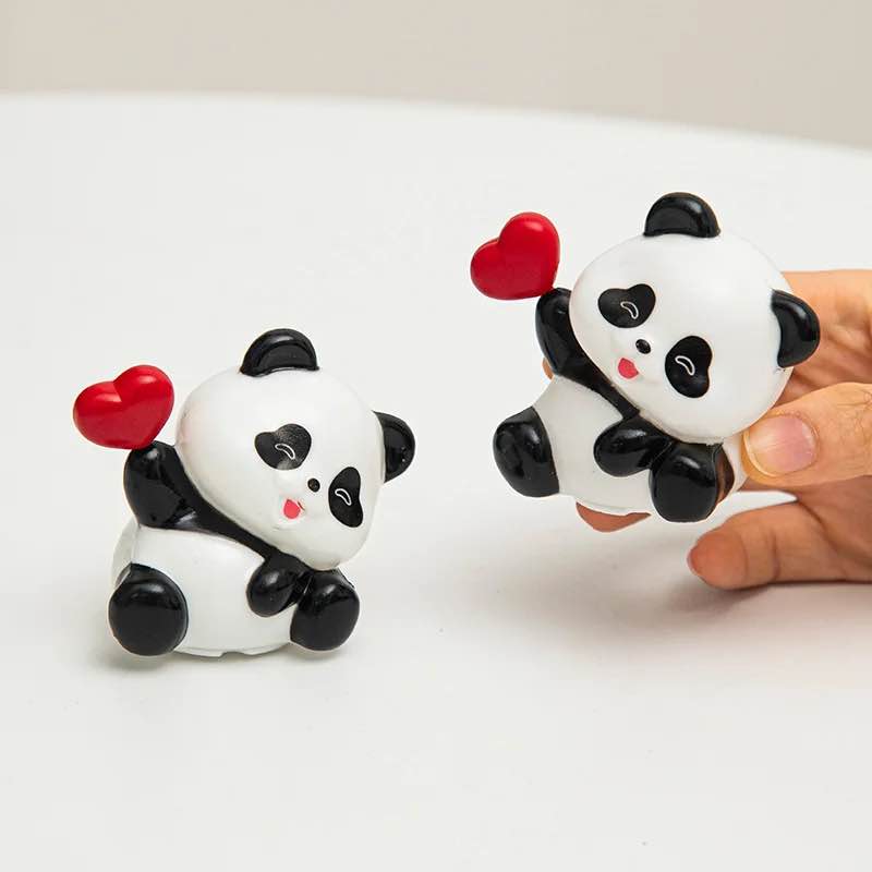 Picture of Cute Heart Panda Night Light Lamp – Yellow LED Decorative Lamp for Kids, Girls, Boys, Teens, Bedroom Room Decor