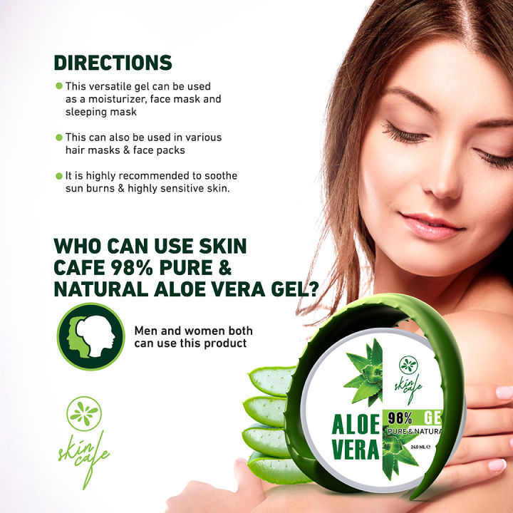 Picture of Skin Cafe Pure & Natural Aloe Vera gel 98%-240ml