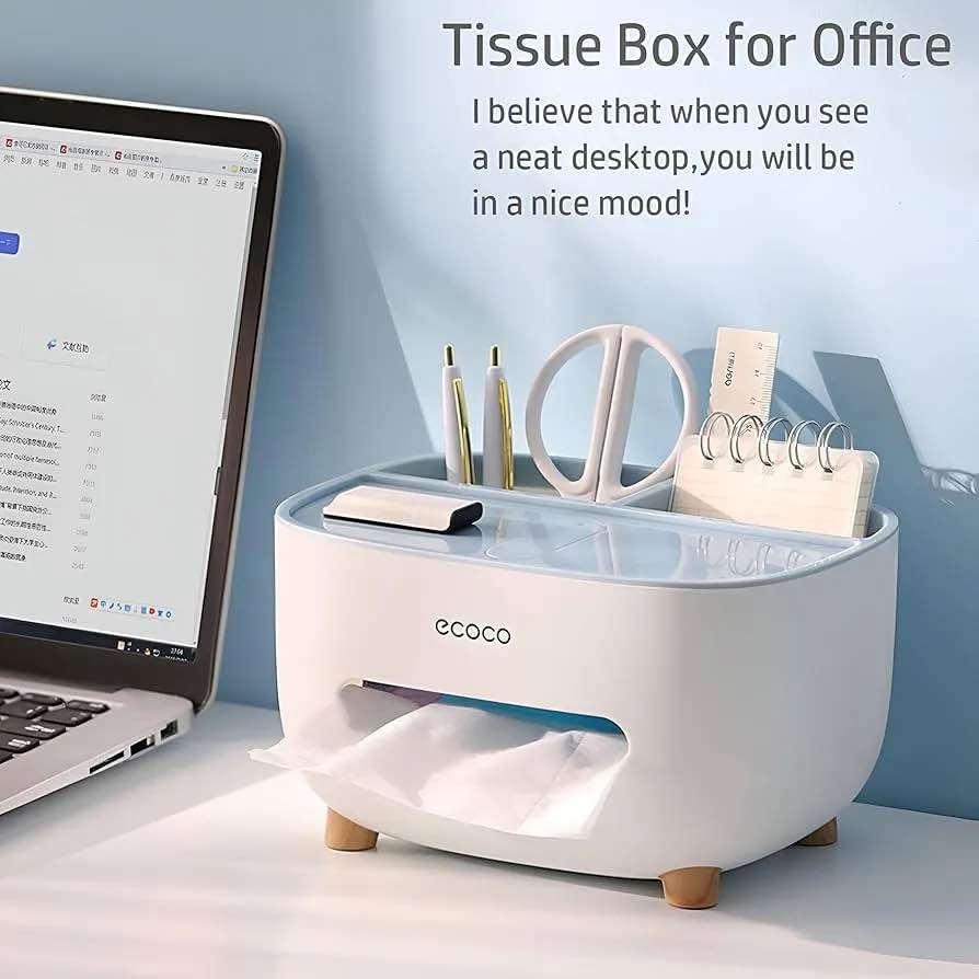 Picture of ECOCO Napkin Holder Household Living Room Dining Room Creative Lovely Simple Multi function Remote Control Storage Tissue Box