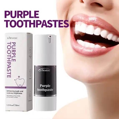 Picture of KORMESIC Private Label Whitening Purple Toothpaste 30ml Fresh Breath