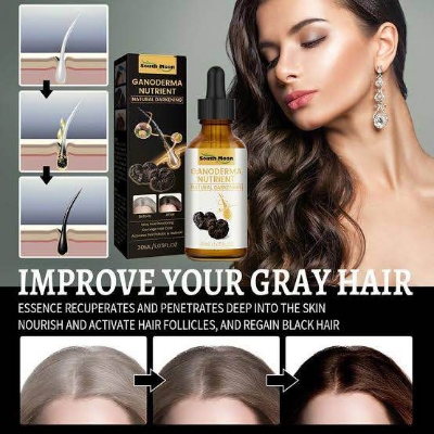 Picture of South Moon Black Hair Oil For Repairing From White To Black Nourishing Moisturizing Scalp Herbal Lotion Liquid Repair Anti-frizz Hair - Hair & Scalp Treatments 