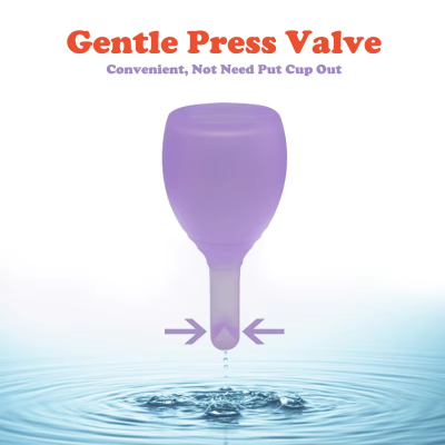 Picture of AEIOU Certified Silicone Copa Menstrual Cup with Drain New Menstrual Cup Designed for Effective Menstruation Management