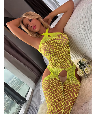 Picture of Elegant Women's Fish net Body stocking with High Elasticity - Mesh High Lingerie