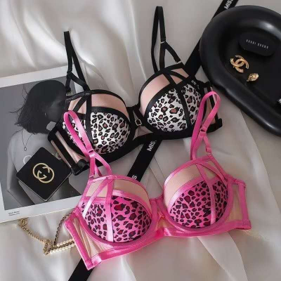 Picture of High Quality Women's Underwear Leopard Print Anti Sag Bra Se-xy Lingerie Set Push up Bra and Panty Set for Women