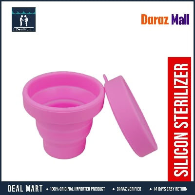 Picture of Portable & Reusable Food-Grade Silicone Folding Water Cup for Menstrual Cup Sterilizer