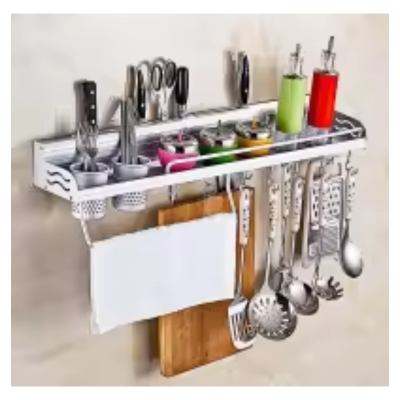 Picture of Stainless Steel Wall Mounted Kitchen Storage - Silver