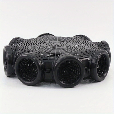 Picture of Black Fish Net Cage Fishnet Finless Eel Loach Trap Fishing Pot Durable Plastic Container Mud Cage Container Fishing Traps (Black)