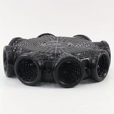 Picture of Black Fish Net Cage Fishnet Finless Eel Loach Trap Fishing Pot Durable Plastic Container Mud Cage Container Fishing Traps (Black)