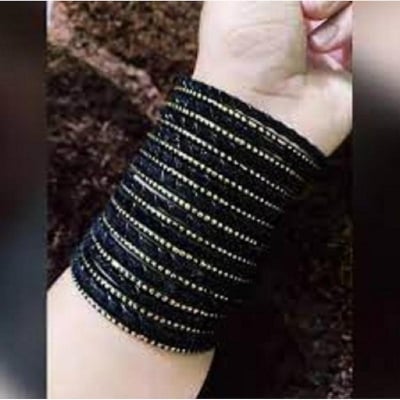 Picture of velvet kacher bangles /bridal bangles / velvet bangles for women /girls2.4 (Black)
