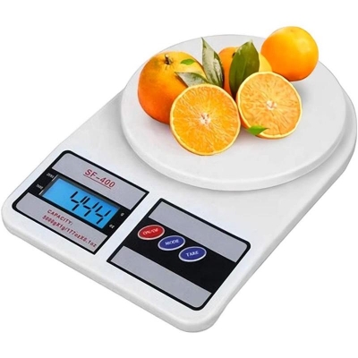 Picture of SF- 400 Electronic Kitchen Scale, Digital LCD Display, 10 kg (White)