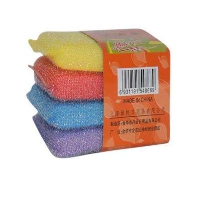 Picture of 4 Pices Dish Wash Scrubber - Multicolor (Multicolor)