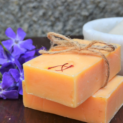 Picture of Handmade SKIN BRIGHTENING SAFFRON SOAP Yellow