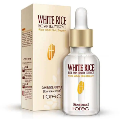 Picture of ROREC White Rice Serum Reduces Wrinkles and Lighten Dark Spots Pore Minimizer Anti- Aging Face Moisturizer Skin Lightening - 15ml White