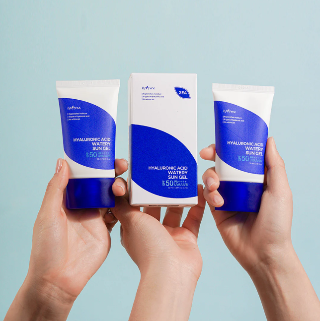 Picture of Isntree Hyaluronic Acid Watery Sun Gel SPF50+ PA++++ 50m For Face & Body Blue