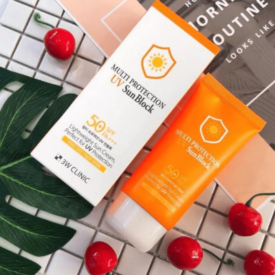 Picture of 3W Clinic Multi Protection UV Sun Block SPF 50+/PA+++ For Face & Body White