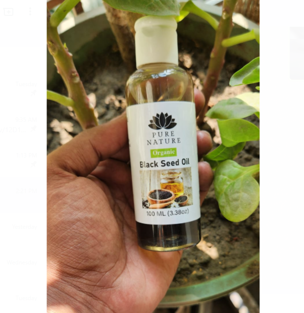 Picture of Pure Nature Black Seed Enriched Hair Oil 100ml White