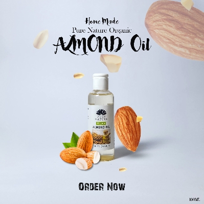 Picture of Pure Nature Organic Sweet Almond Oil - 100 ml For Hair Hair
