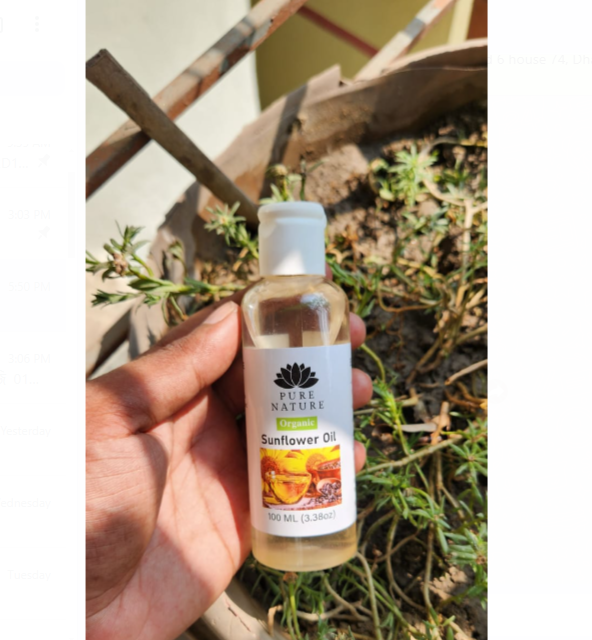 Picture of Pure Nature Organic Home Made Sunflower OIl For Hair 100 ml Hair