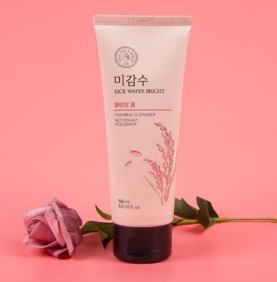 Picture of The Face Shop Rice Water Bright Foaming Cleanser (150ml) Pink