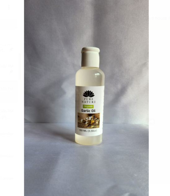 Picture of Pure Nature Organic Garlic Oil For Hair 100 ml Home Made Hair