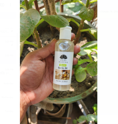 Picture of Pure Nature Organic Garlic Oil For Hair 100 ml Home Made Hair