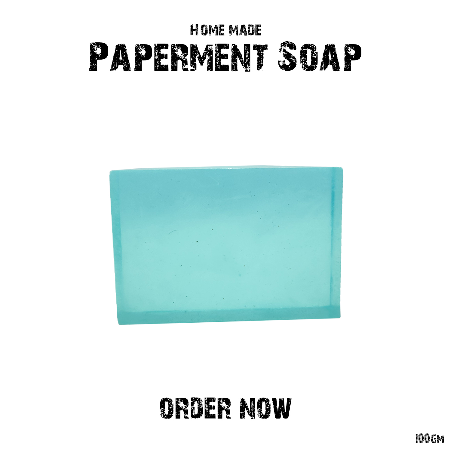 Picture of Peppermint Handmade Soap, For Skin Softening, 100gm Blue