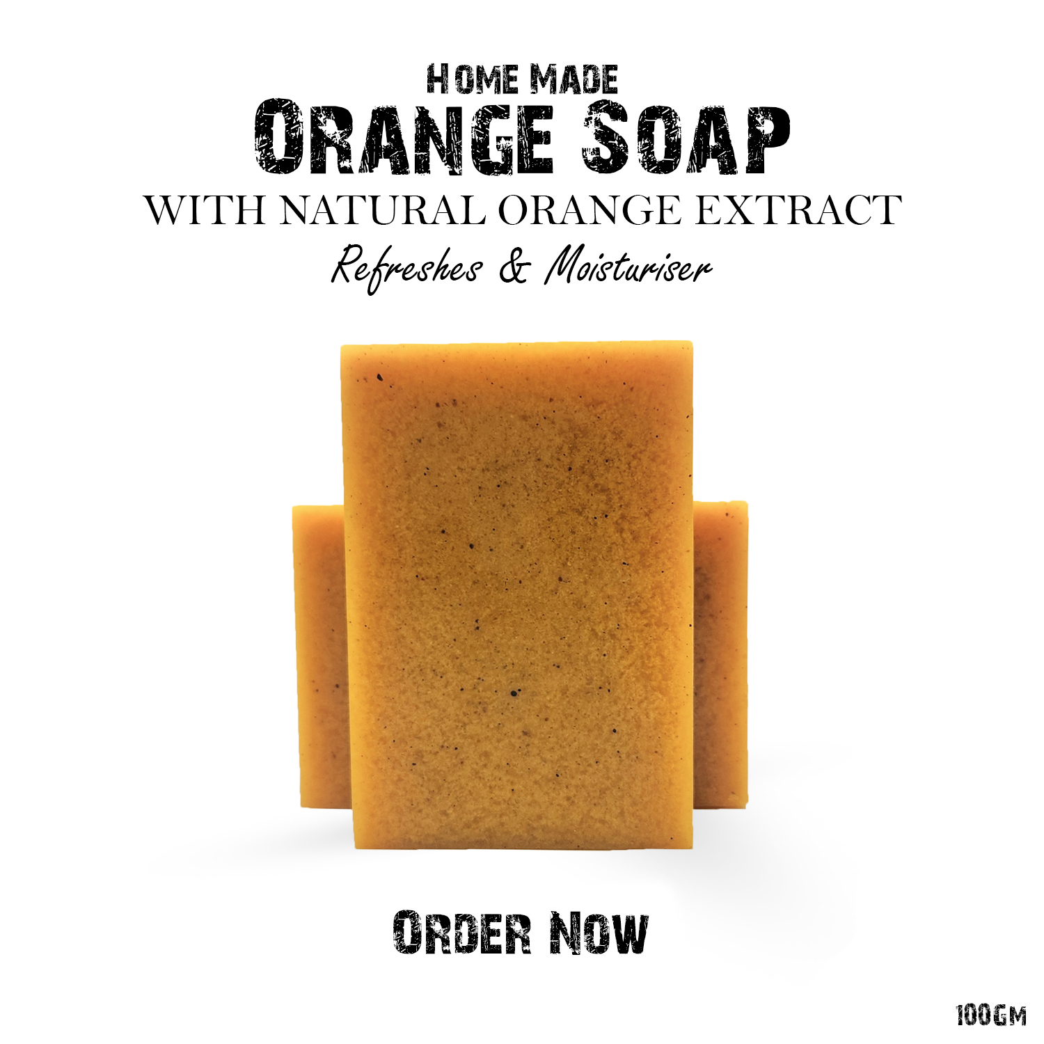 Picture of Homemade Orange Soap 100gm Orange