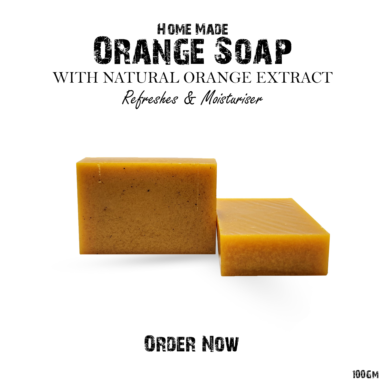 Picture of Homemade Orange Soap 100gm Orange