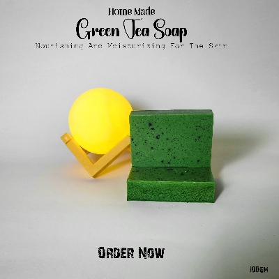Picture of Homemade Green Tea Soap 100g Green