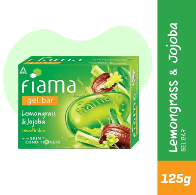Picture of Fiama Gel Bar, Lemongrass and Jojoba for smooth skin, with skin conditioners, 125g Green