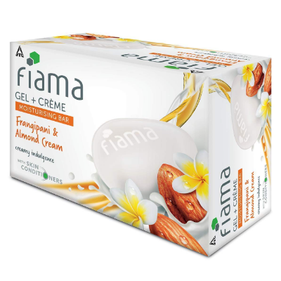 Picture of Fiama Gel Crème Moisturizing Bar, Frangipani And Almond Cream, For Creamy Indulgence, 125g Soap White