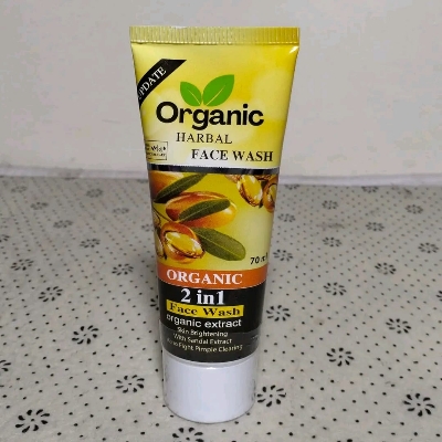 Picture of Organic Herbal Face Wash 70ml Organic Extract Yellow