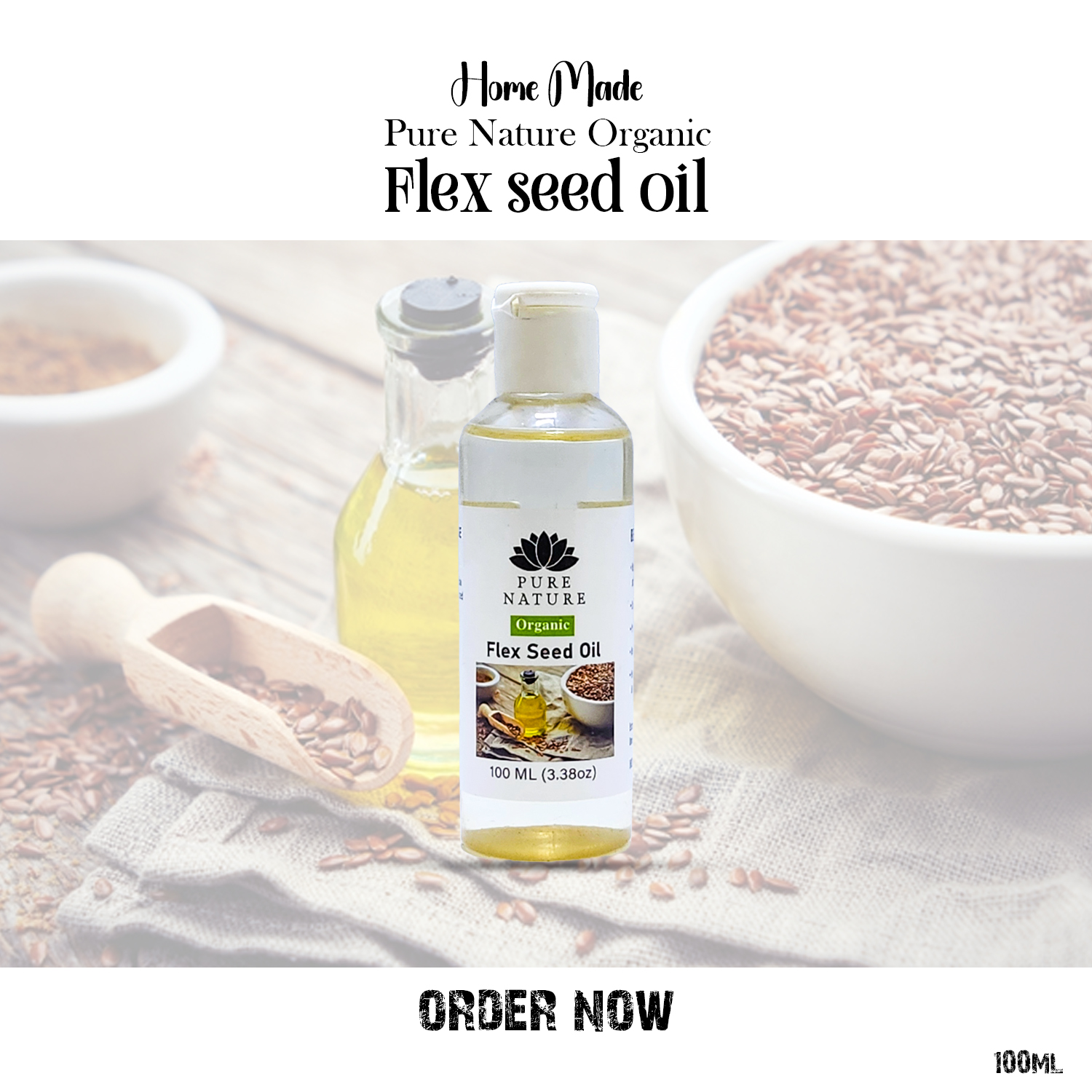Picture of Pure Nature Organic Home Made Flex Seed Oil Hair