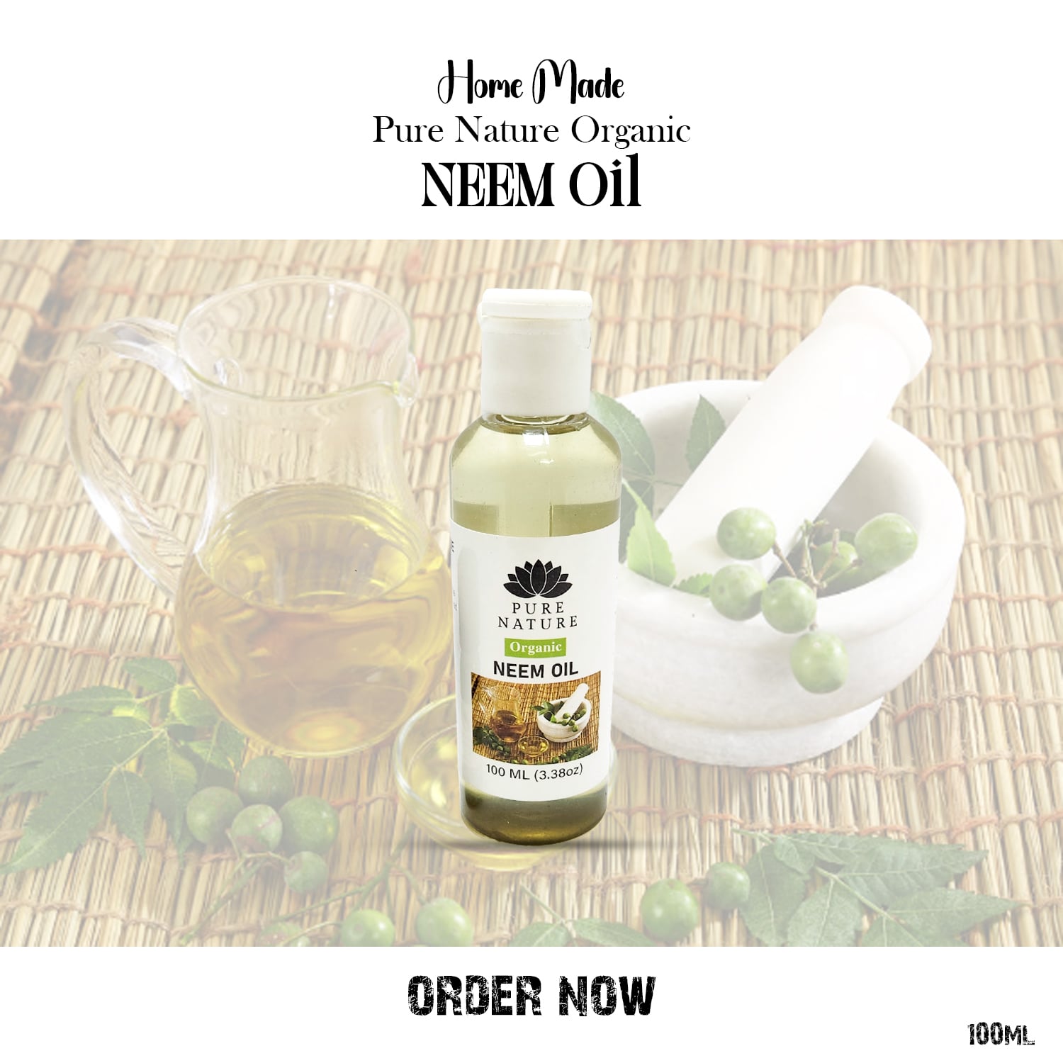 Picture of Pure Nature Organic Home Made Neem Oil 100gm White
