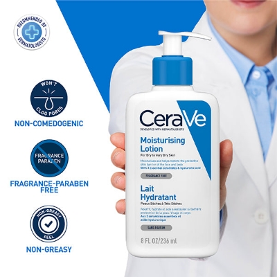Picture of CeraVe Moisturizing Lotion For Dry To Very Dry Skin 236ml White