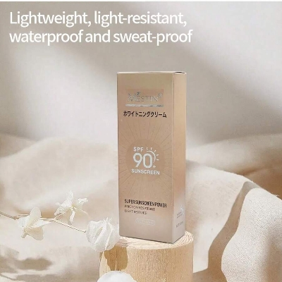 Picture of MESTIN Sunscreen SPF 90+ Whitening Sunscreen Gold