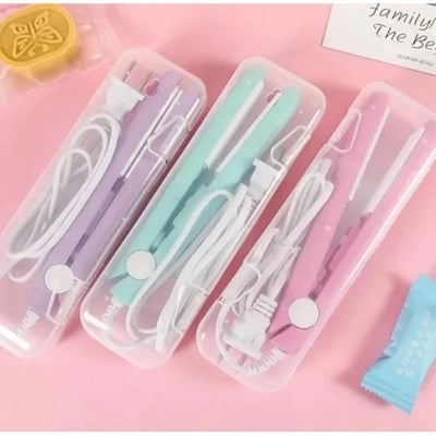 Picture of 2 in 1 Mini Hair Straightener, Short Hair Straightener for All Hair Types, Short Hair, Fringes, Masculine Beards