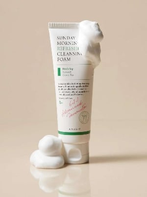 Picture of AXIS-Y Sunday Morning Refreshing Cleansing Foam 120ml / 4.05 fl. oz | Gentle Foaming Facial Cleanser | Moisturizing Cleanser, Birch Sap, Aquaxyl, Korean Skincare 