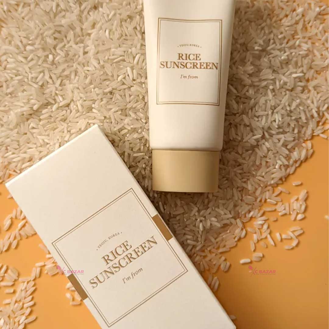 Picture of I'm from Rice Sunscreen 50ml, Physical, rice extract 41%, Non-nano zinc oxide, Reef friendly, skin sun protection Off White