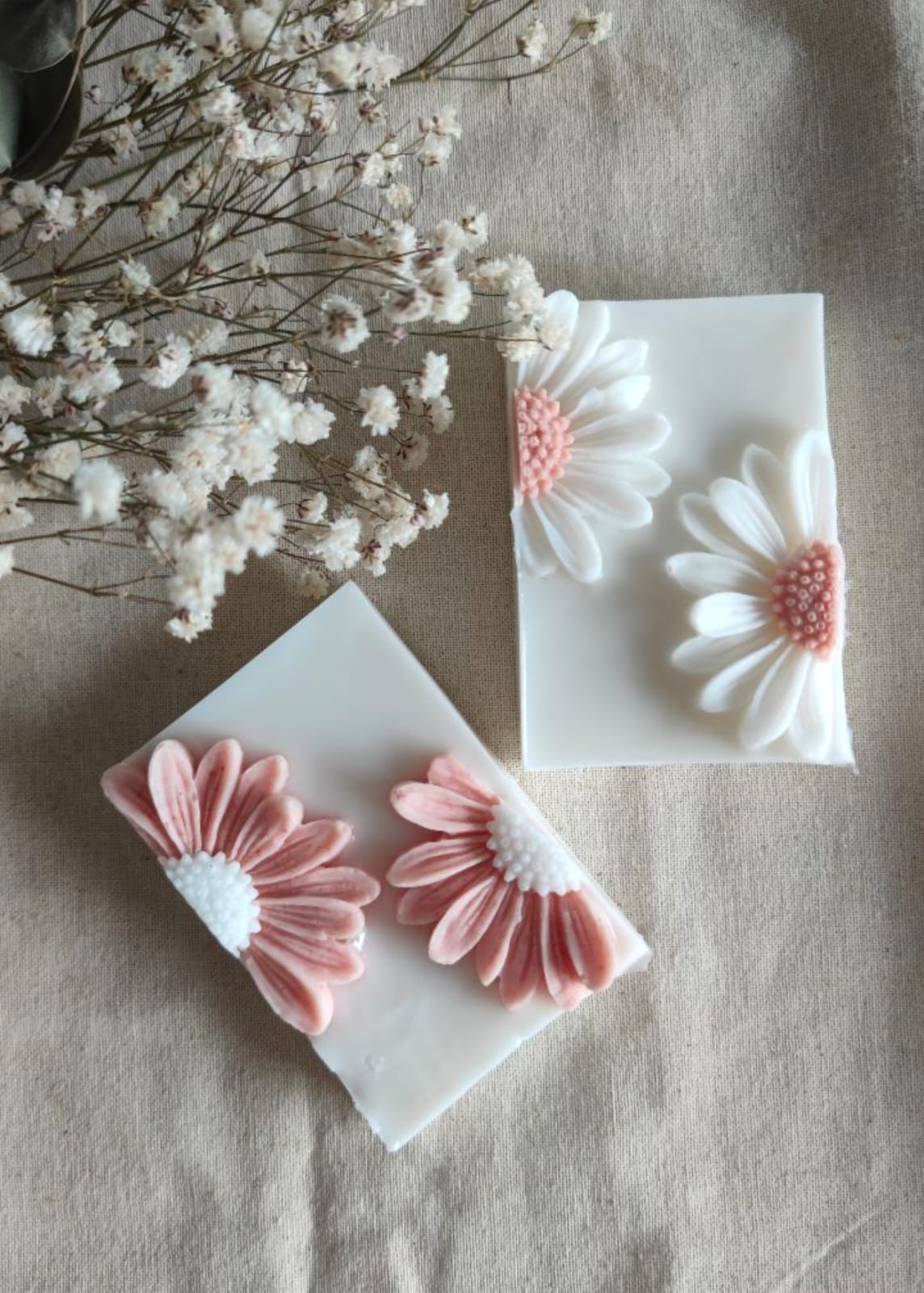 Picture of Handmade Luxury Soap – Delicate Sculpted Petals & Botanical Beauty, 120gm
