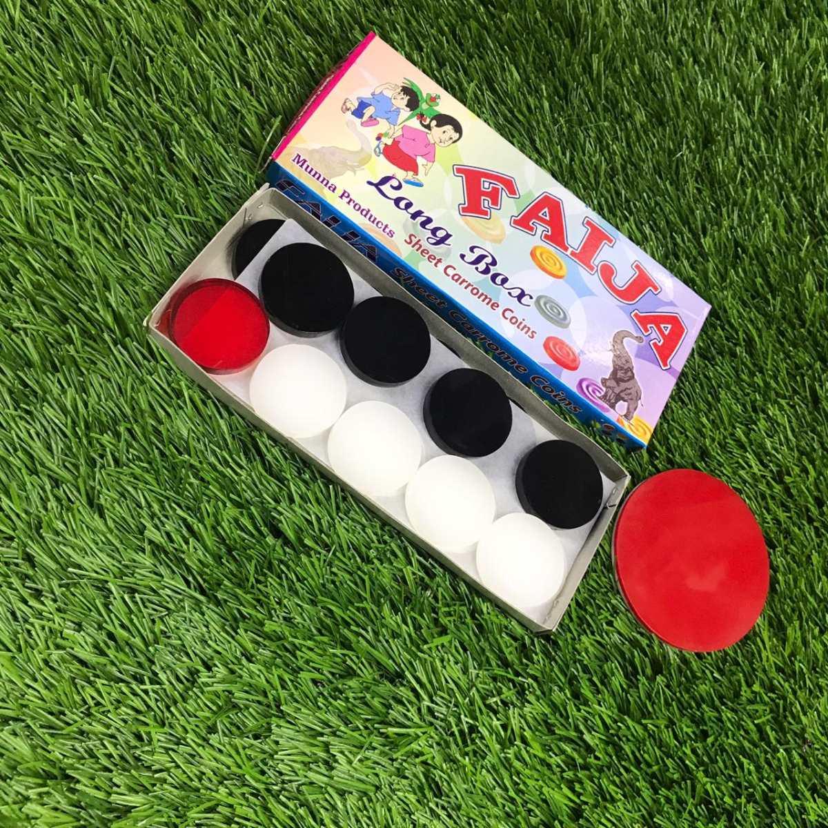 Picture of Special Carrom Guti with Striker Combo White and Black