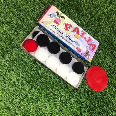 Picture of Special Carrom Guti with Striker Combo White and Black