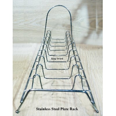 Picture of Kitchen Plate Rack Stainless Steel Multipurpose-(9 Section) Silver