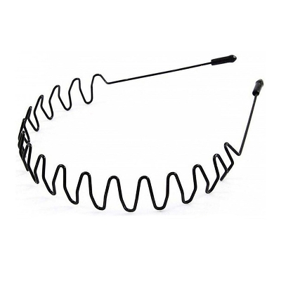 Picture of Wavy Metal Hair Bands for Everyday Use – Black, 2 Pieces for Men and Women