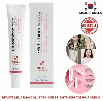 Picture of Beaute Melasma-X Glutathione B r i g h t e n i n g Tone Up Cream 45ml / Beaute Melasma-X 3D W h i t e n i n g Clinic Renewal Cream 40gm |