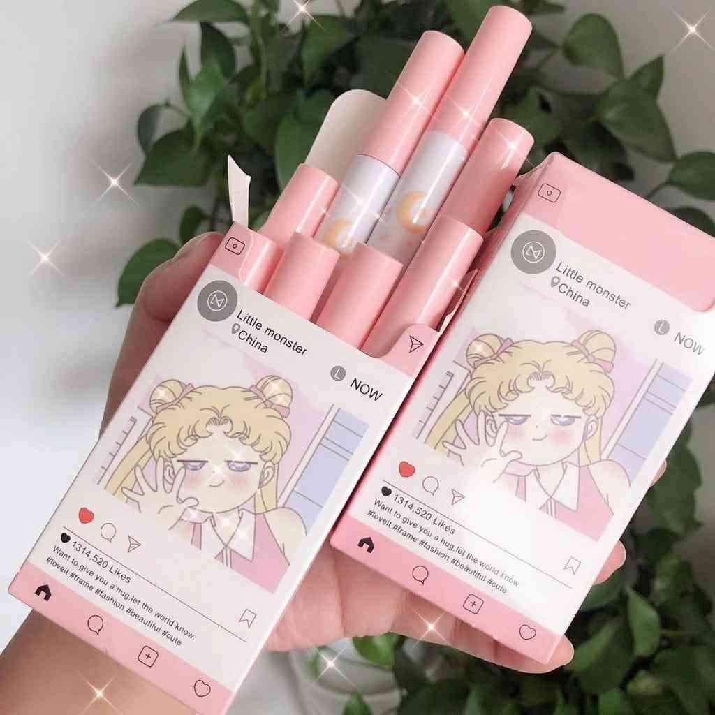 Picture of 8 Pcs/set of Cigarete tube lip glaze set matte white lipstick student gift Lipstick set- 8 color/set  new(Glow N Touch Beauty)